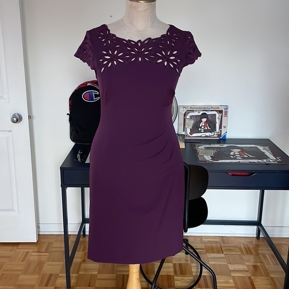 Adrianna Papell burgundy dress - Picture 2 of 13